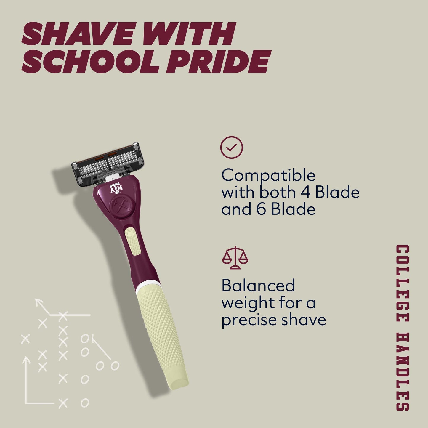 Texas A&M University Diamond Grip Handle